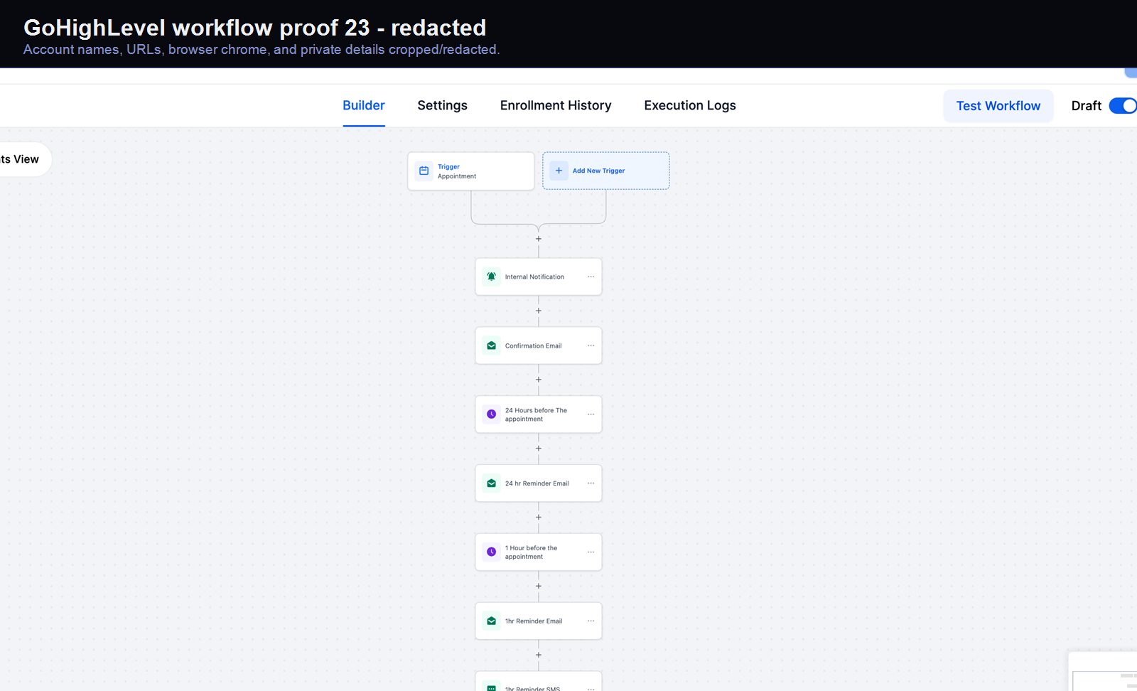 GoHighLevel appointment automation screenshot 23